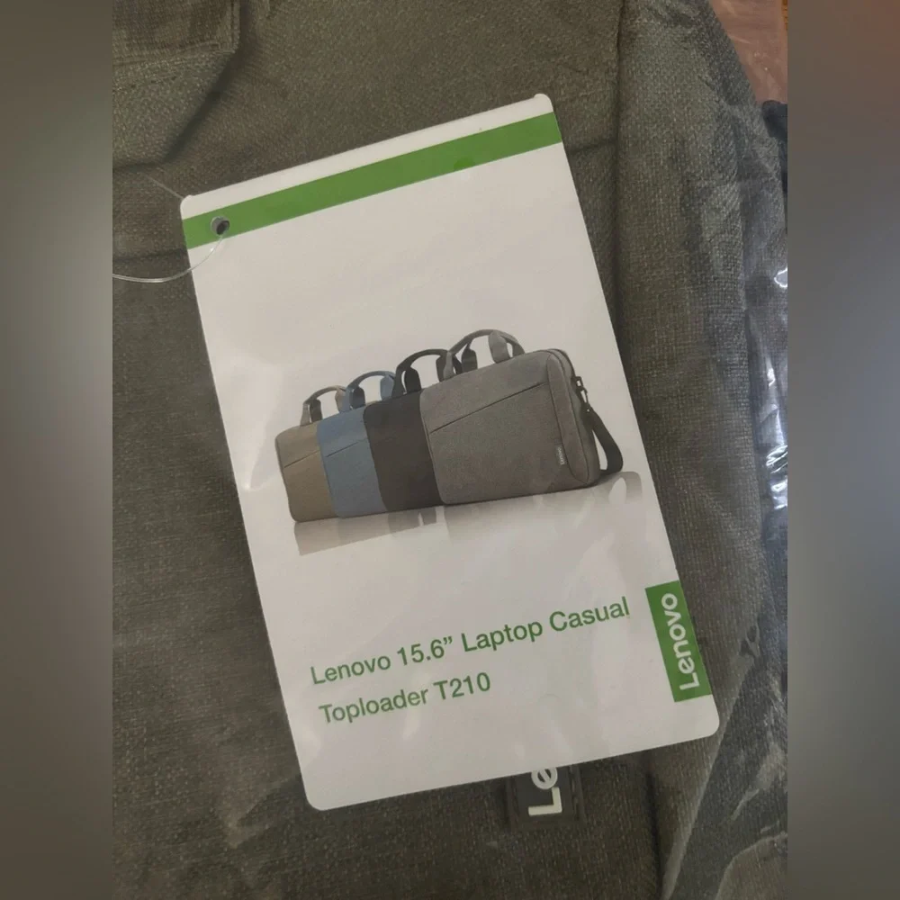 Lenovo Laptop Bag Unisex Green 15.6” Top-loader T210 Accessory Shoulder Bag New